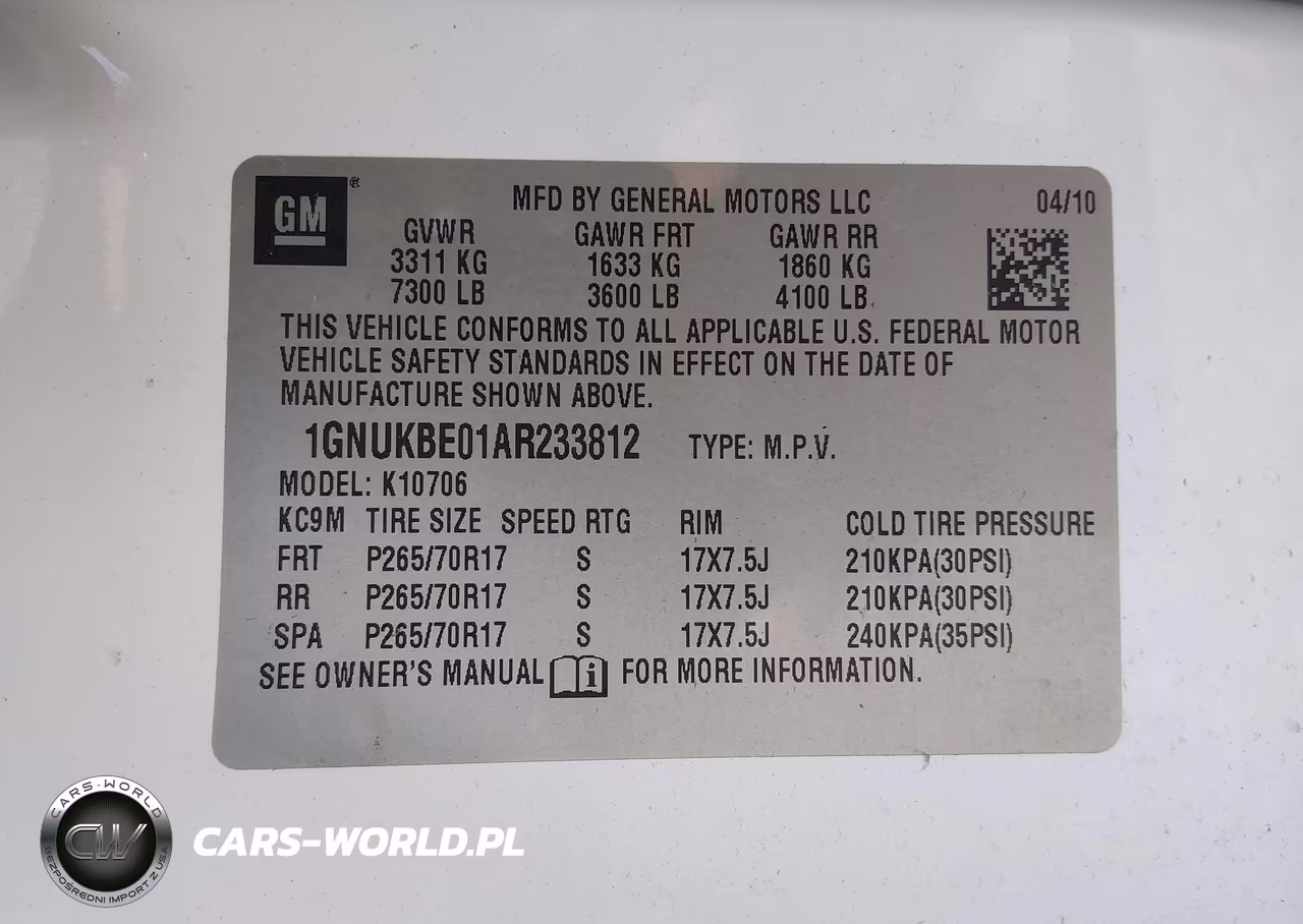 2010 Chevrolet Tahoe Lt VIN:1GNUKBE01AR233812 - 9