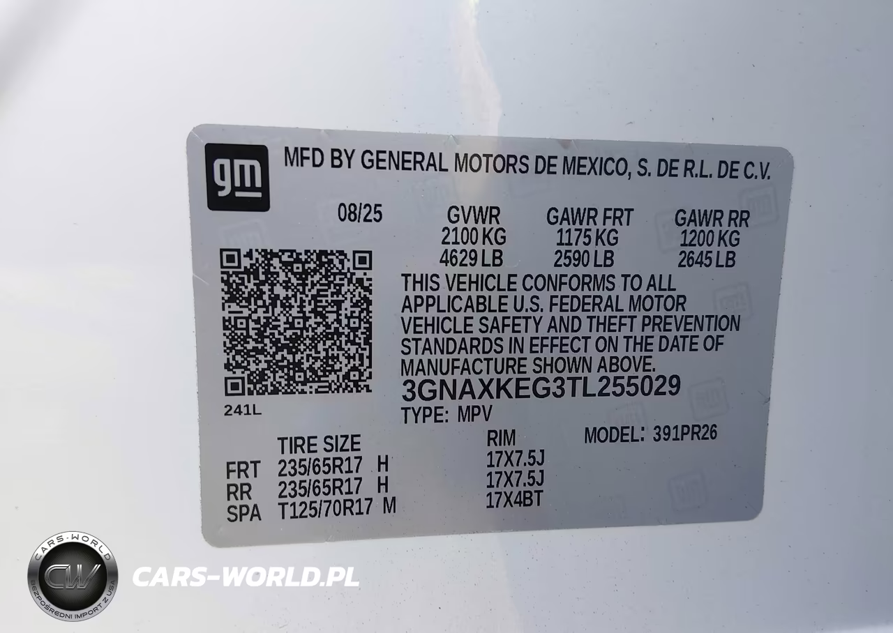 2026 Chevrolet Equinox Fwd Activ VIN:3GNAXKEG3TL255029 - 9