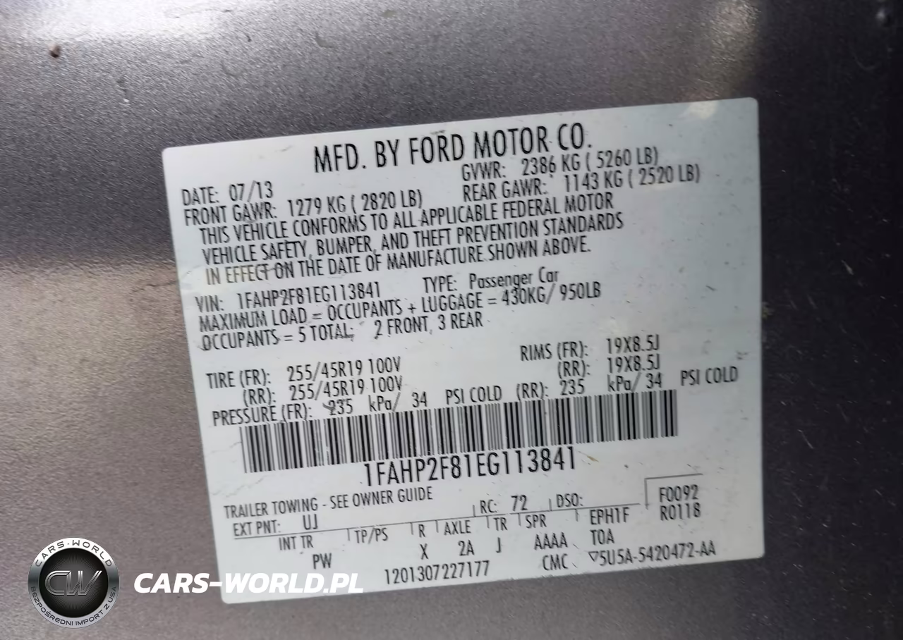 2014 Ford Taurus Limited VIN:1FAHP2F81EG113841 - 9