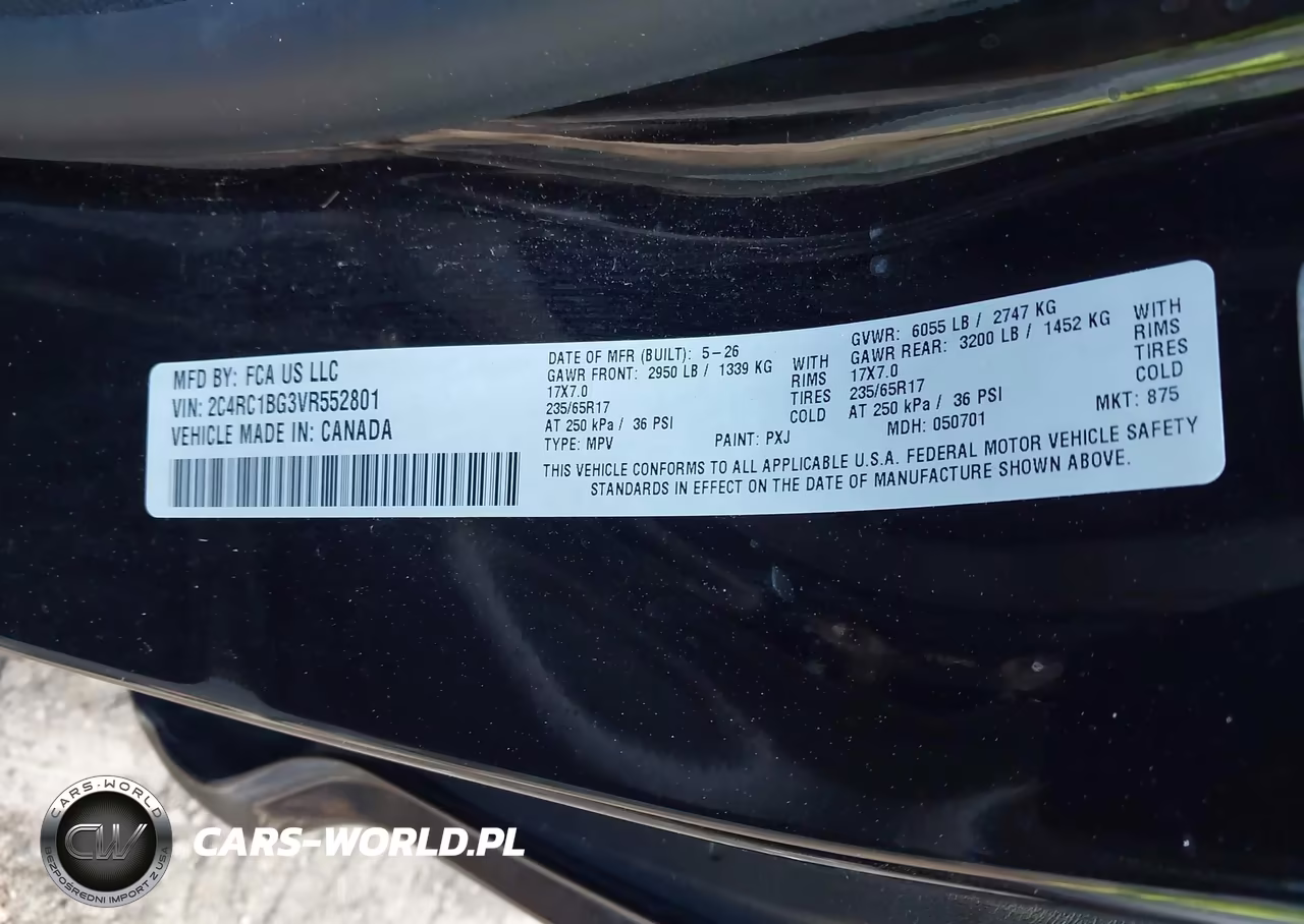 2027 Chrysler Pacifica VIN:2C4RC1BG3VR552801 - 9