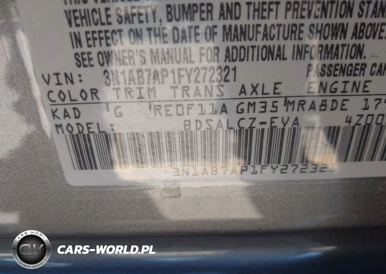 2015 Nissan Sentra S VIN:3N1AB7AP1FY272321 - 9