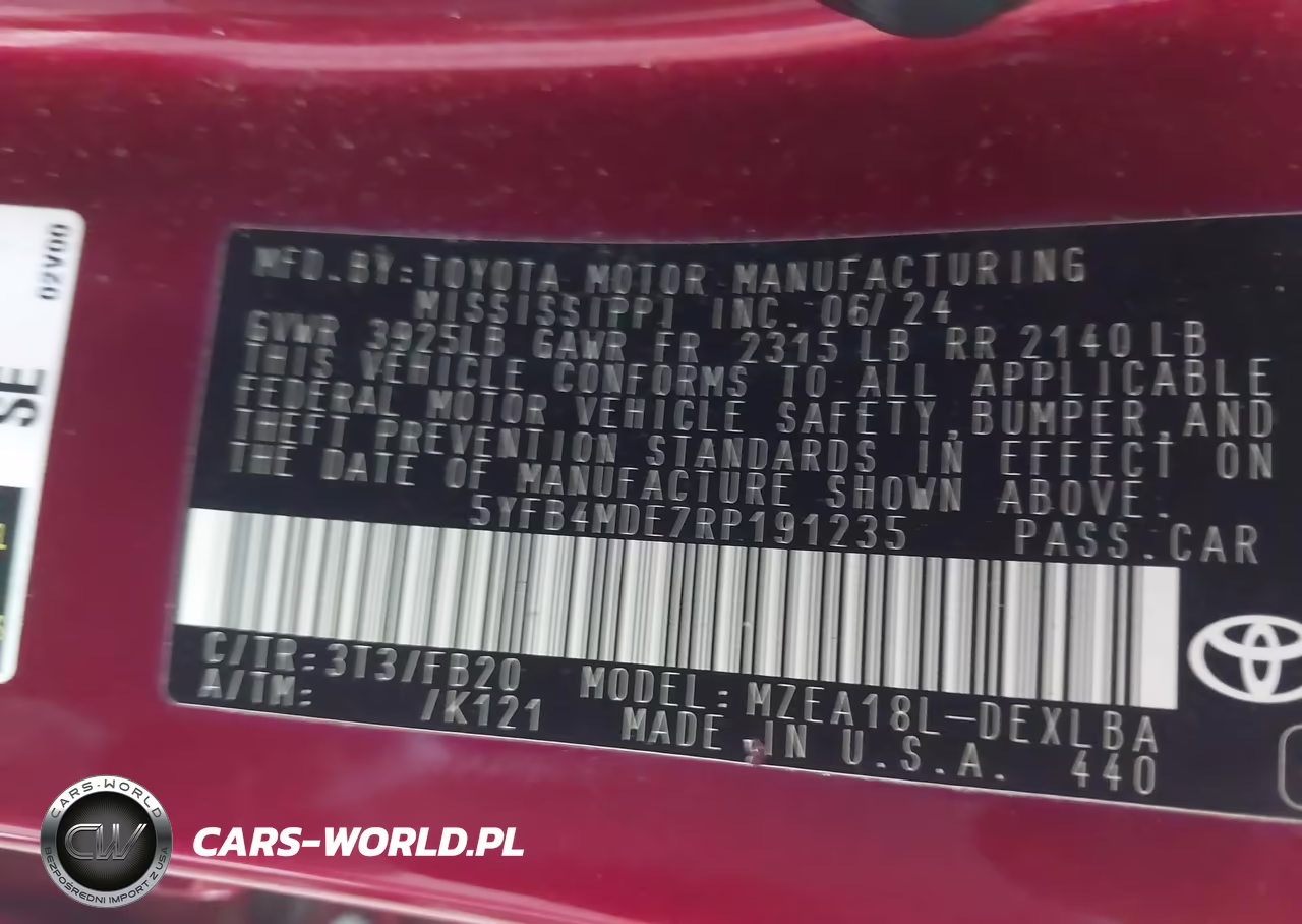 2024 Toyota Corolla Le VIN:5YFB4MDE7RP191235 - 9