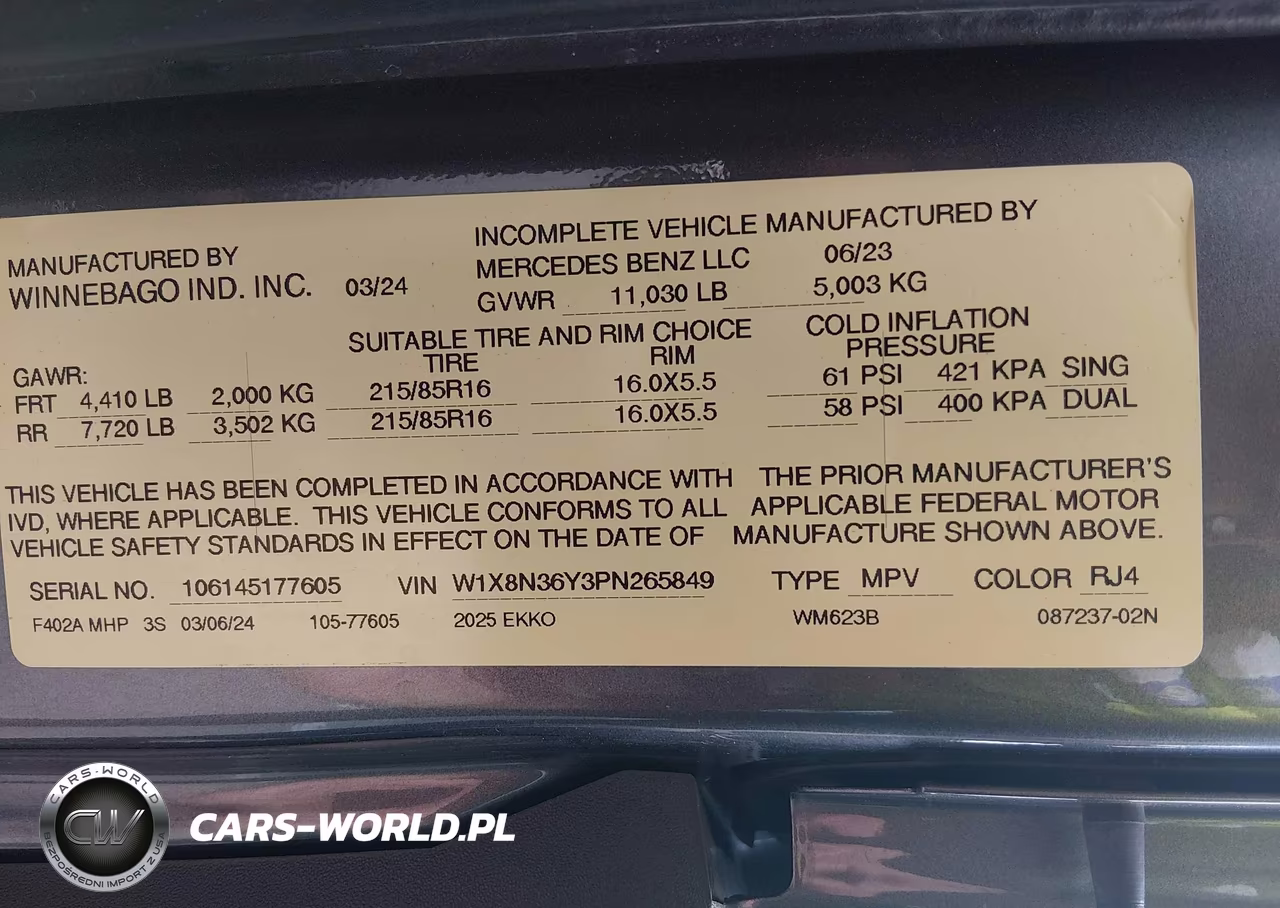2023 Winnebago Sprinter 3500Xd VIN:W1X8N36Y3PN265849 - 9