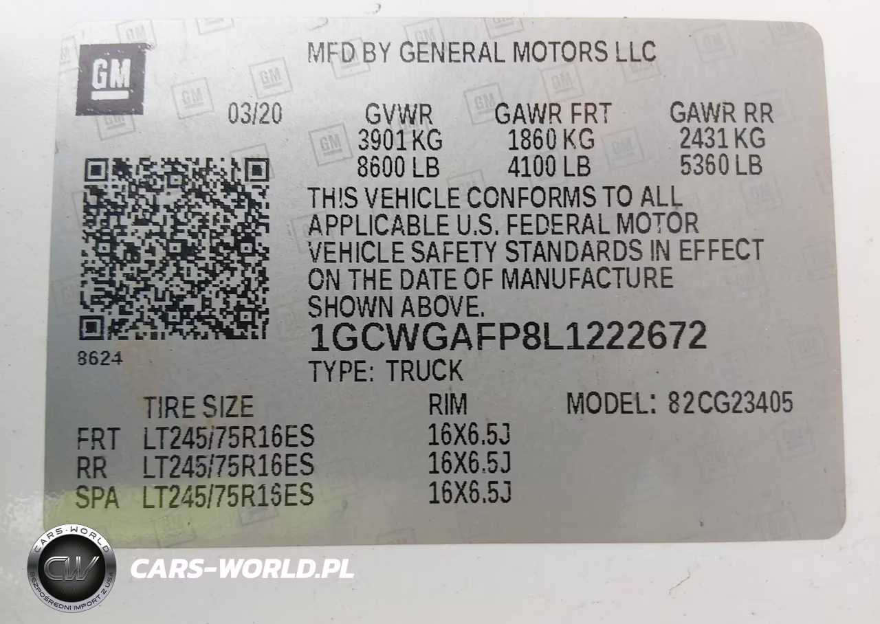 2020 Chevrolet Express Cargo Rwd 2500 Regular Wheelbase Wt VIN:1GCWGAFP8L1222672 - 9