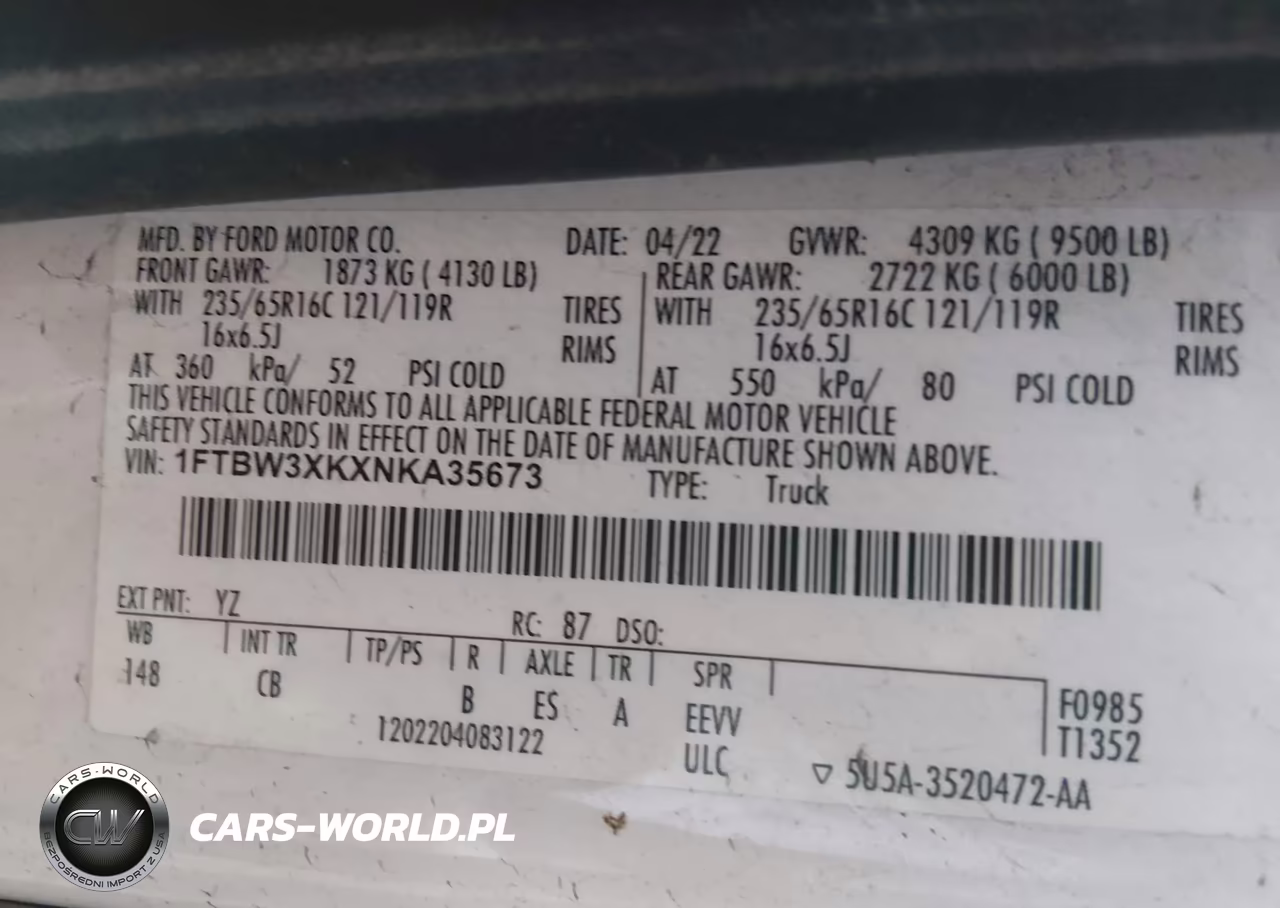 2022 Ford E-Transit-350 Cargo Van VIN:1FTBW3XKXNKA35673 - 4