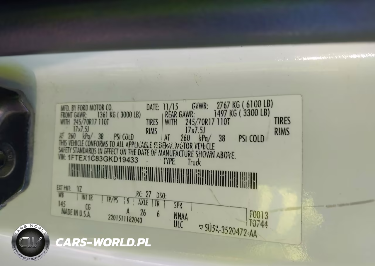 2016 Ford F-150 Xl VIN:1FTEX1C83GKD19433 - 9