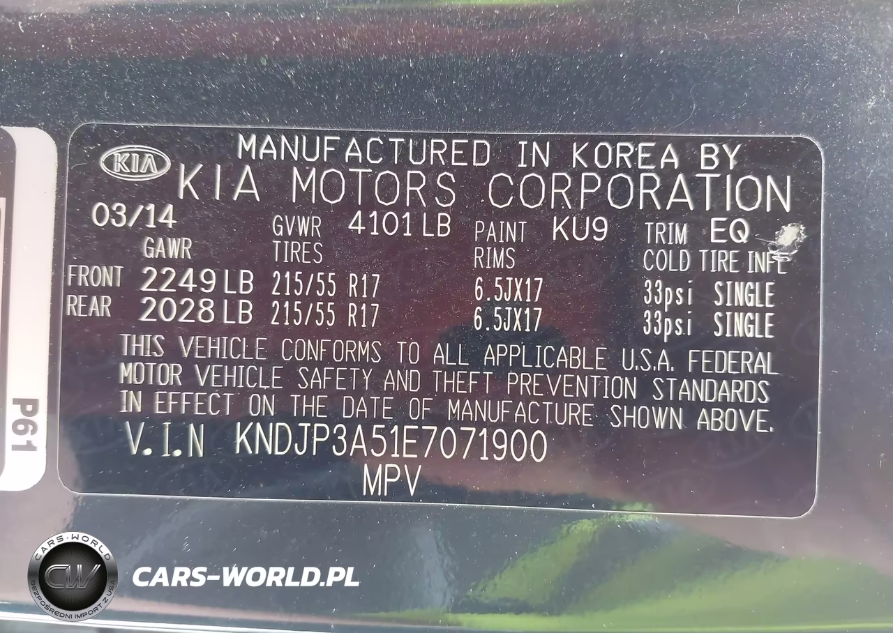 2014 Kia Soul + VIN:KNDJP3A51E7071900 - 9