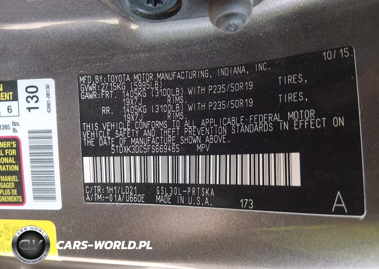 2015 Toyota Sienna Se Premium 8 Passenger VIN:5TDXK3DC5FS669465 - 9