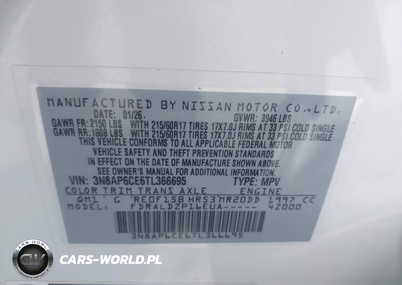 2026 Nissan Kicks Sv VIN:3N8AP6CE6TL366695 - 9