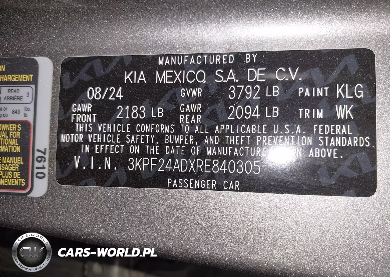 2024 Kia Forte Lxs VIN:3KPF24ADXRE840305 - 9