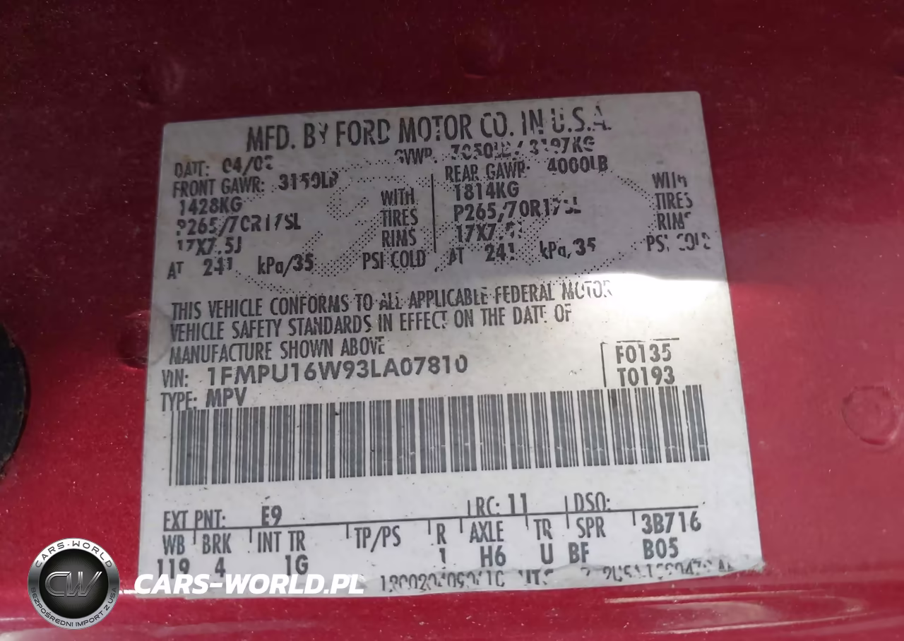 2003 Ford Expedition Xlt VIN:1FMPU16W93LA07810 - 9