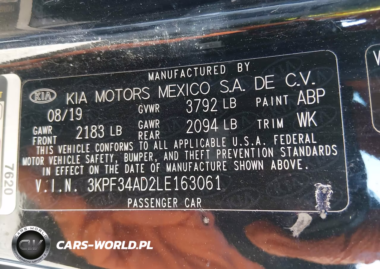 2020 Kia Forte Gt-Line VIN:3KPF34AD2LE163061 - 9