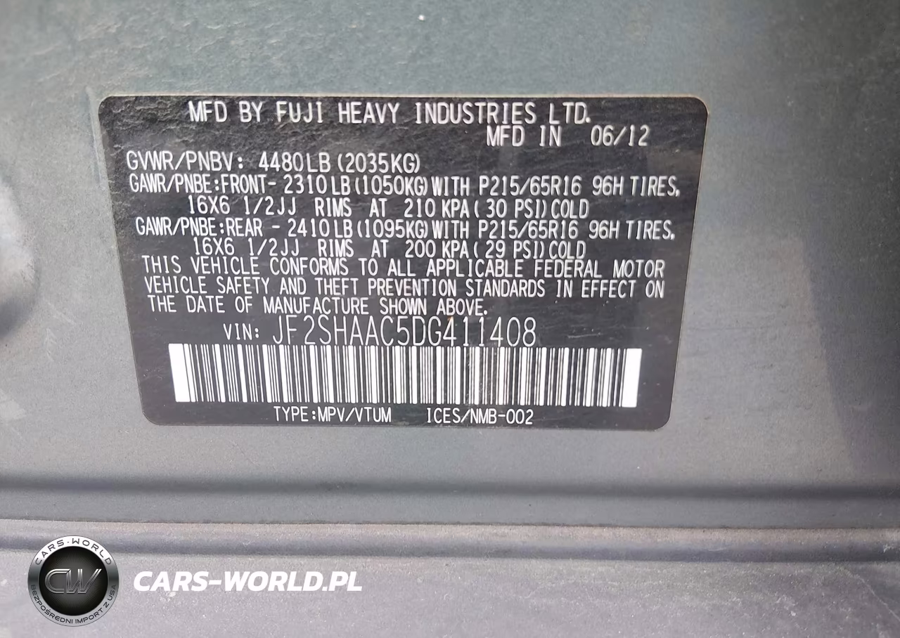 2013 Subaru Forester 2.5X VIN:JF2SHAAC5DG411408 - 9