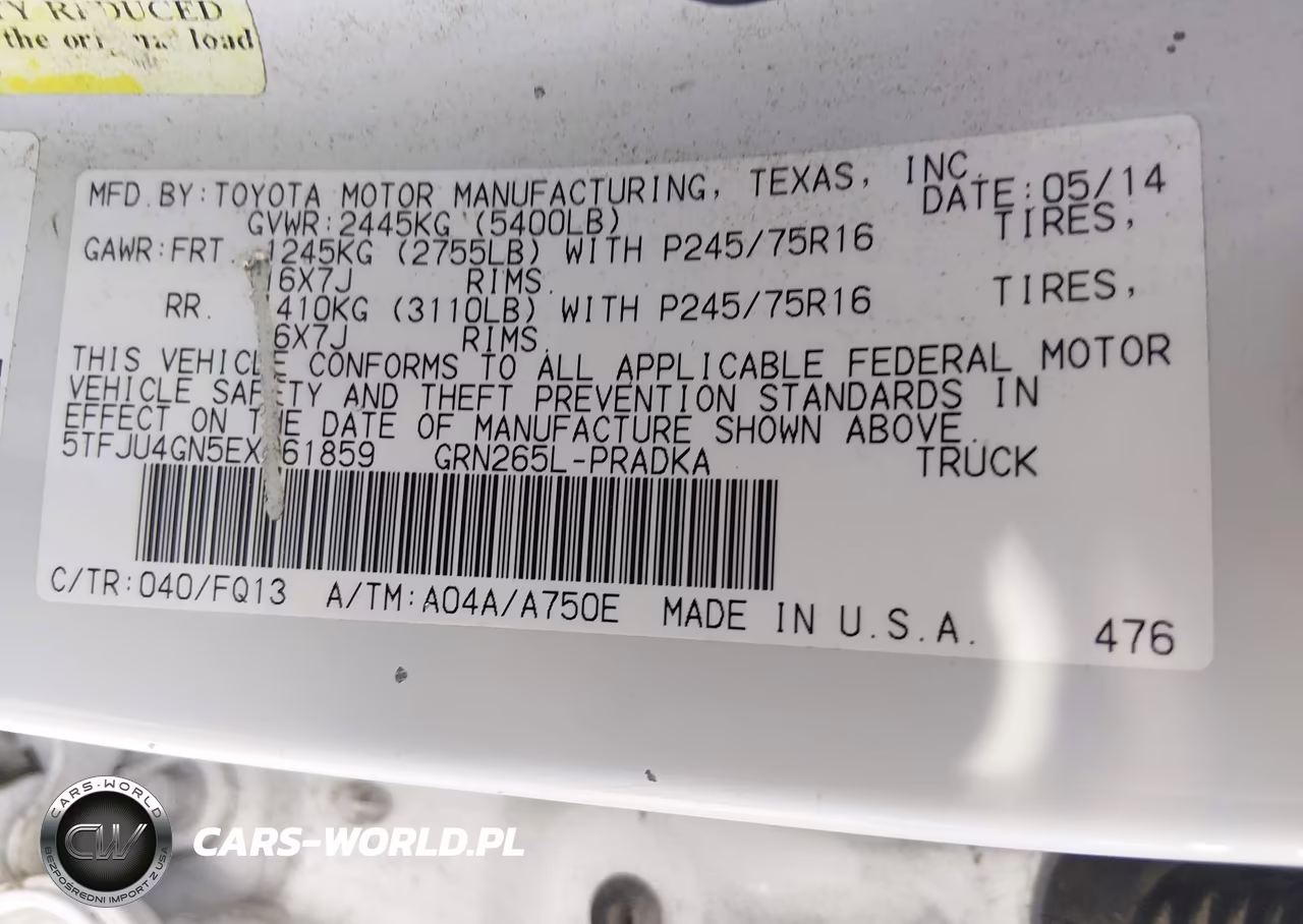 2014 Toyota Tacoma Prerunner V6 VIN:5TFJU4GN5EX061859 - 9
