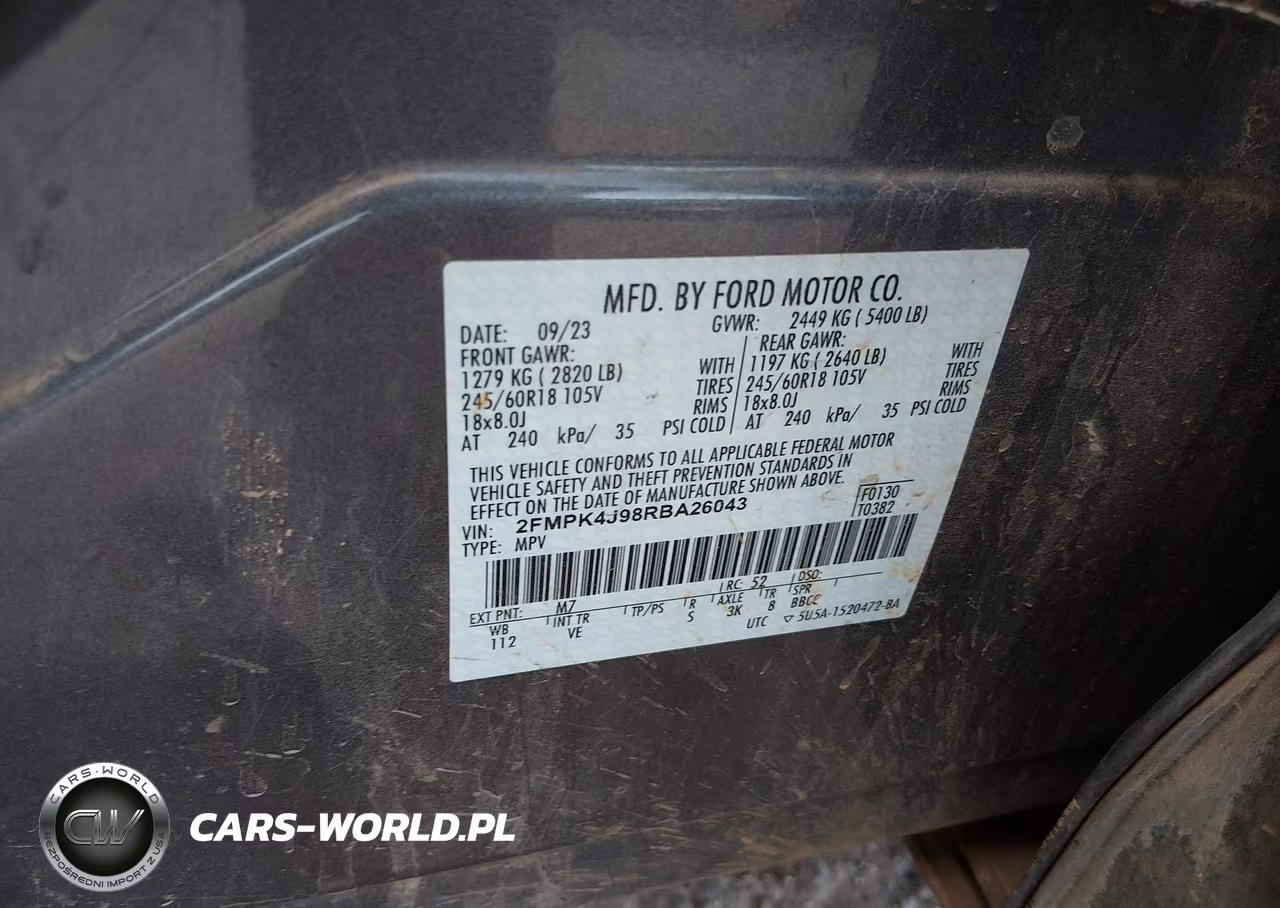 2024 Ford Edge Sel VIN:2FMPK4J98RBA26043 - 9