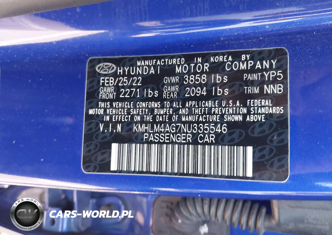 2022 Hyundai Elantra Sel VIN:KMHLM4AG7NU335546 - 9