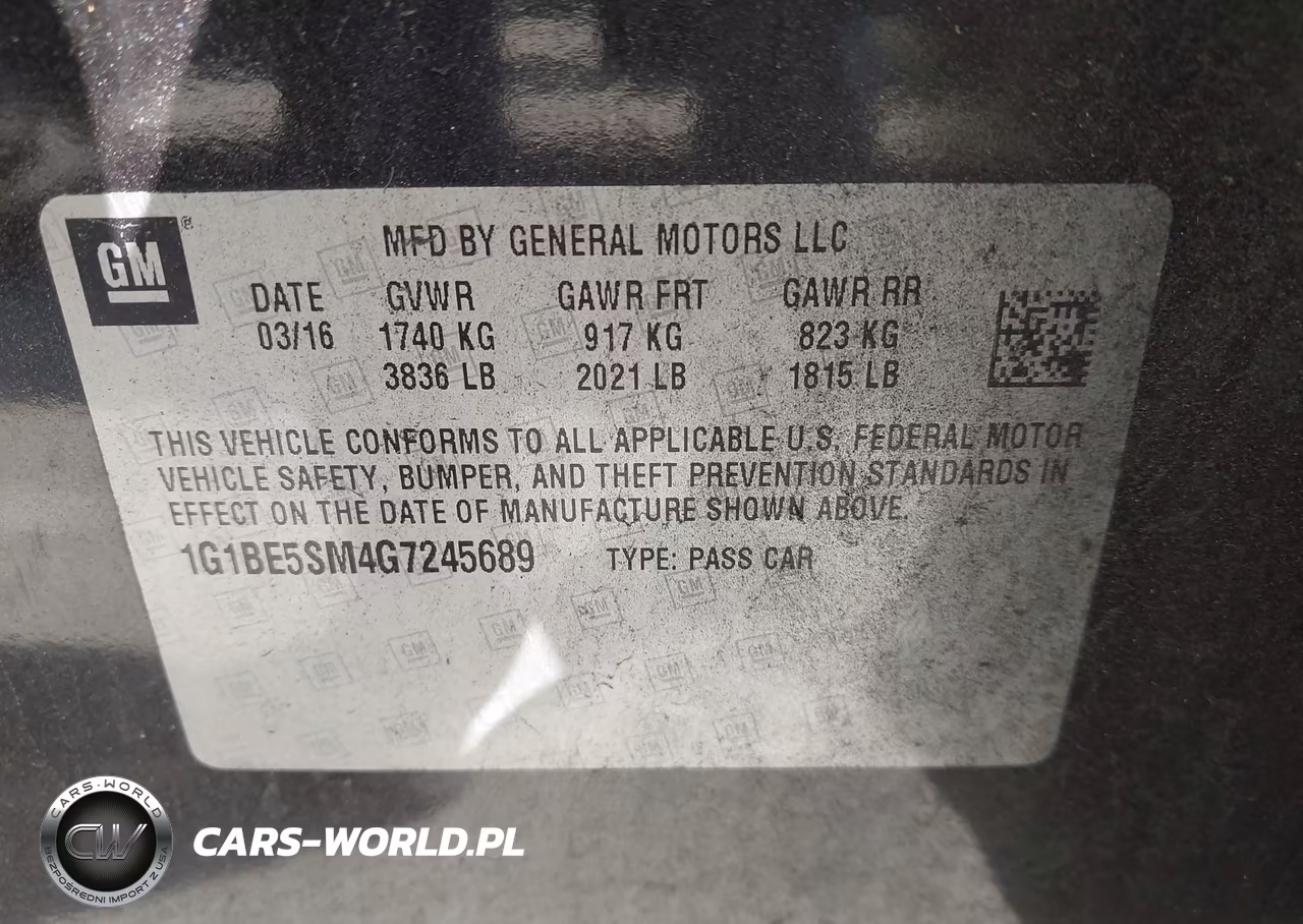 2016 Chevrolet Cruze Lt Auto VIN:1G1BE5SM4G7245689 - 9