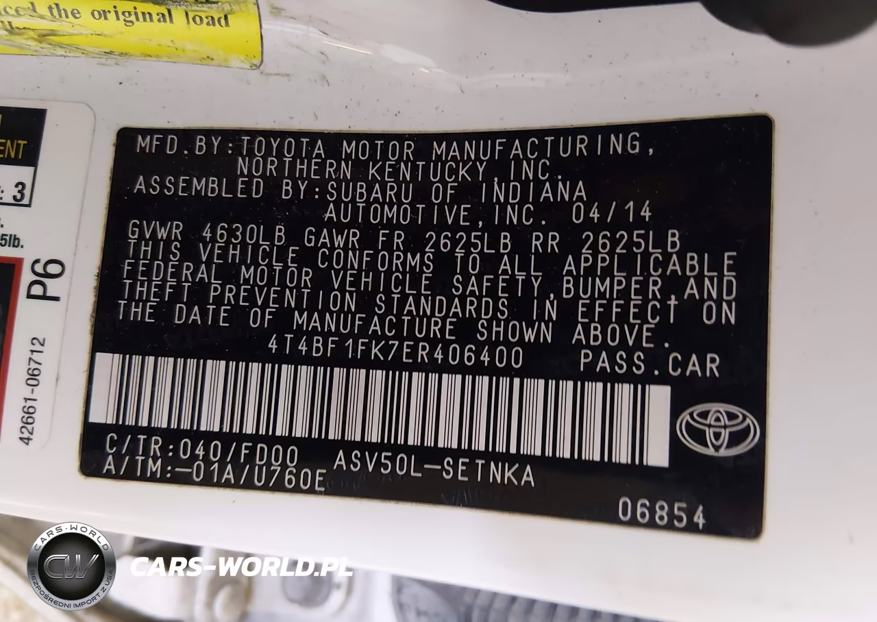 2014 Toyota Camry Le VIN:4T4BF1FK7ER406400 - 9
