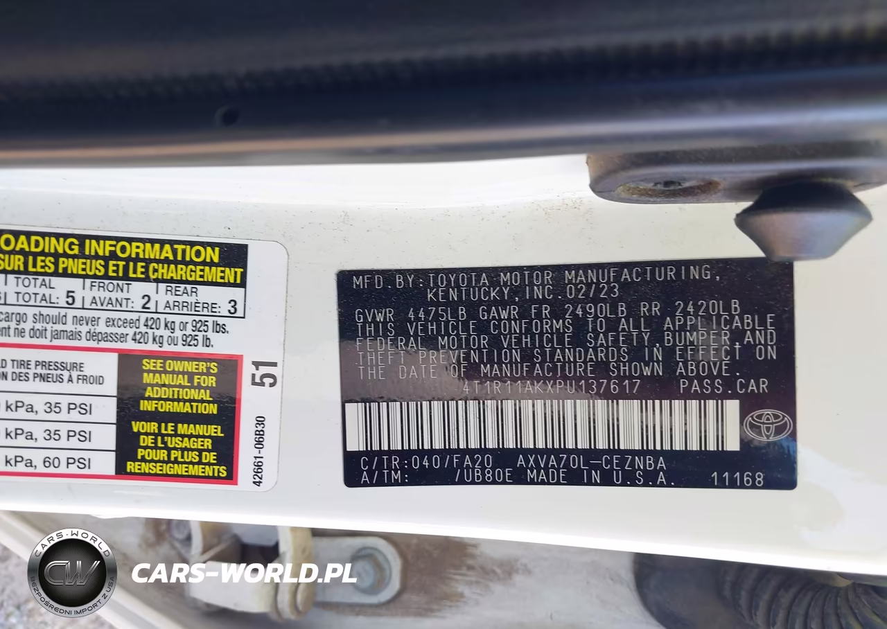2023 Toyota Camry Le VIN:4T1R11AKXPU137617 - 9