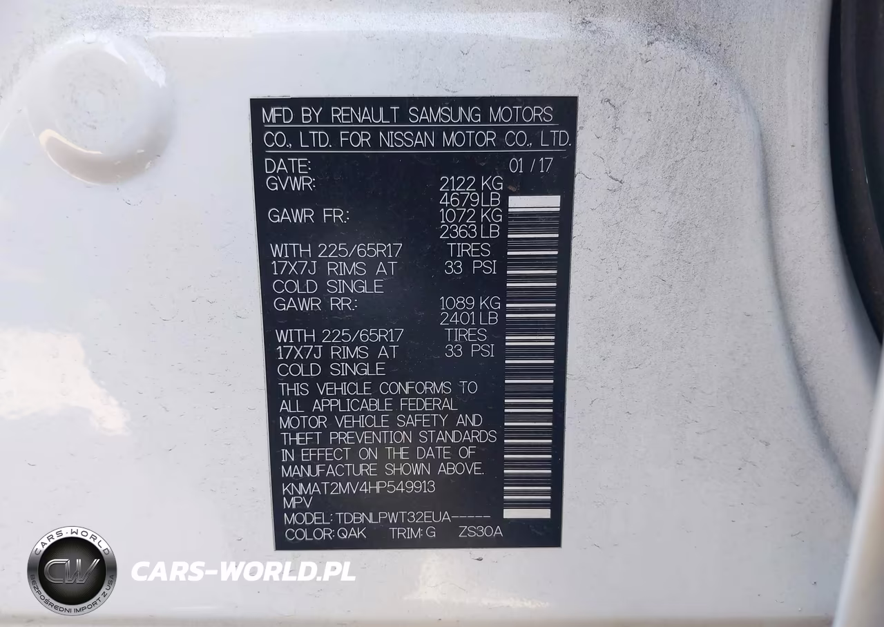 2017 Nissan Rogue S VIN:KNMAT2MV4HP549913 - 9