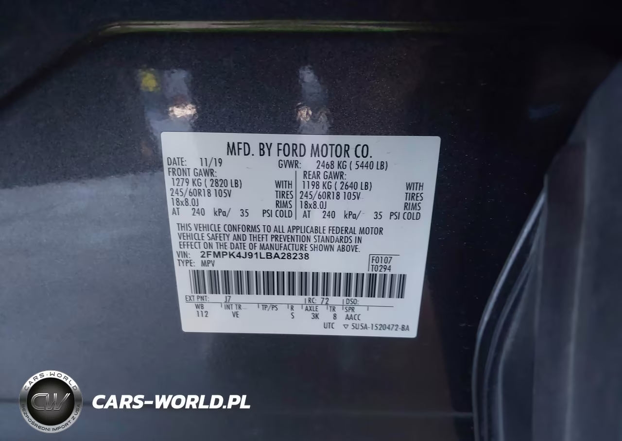 2020 Ford Edge Sel VIN:2FMPK4J91LBA28238 - 9