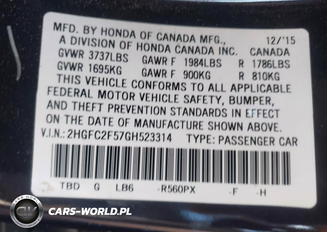 2017 Honda Civic Lx VIN:2HGFC2F57HG523314 - 9