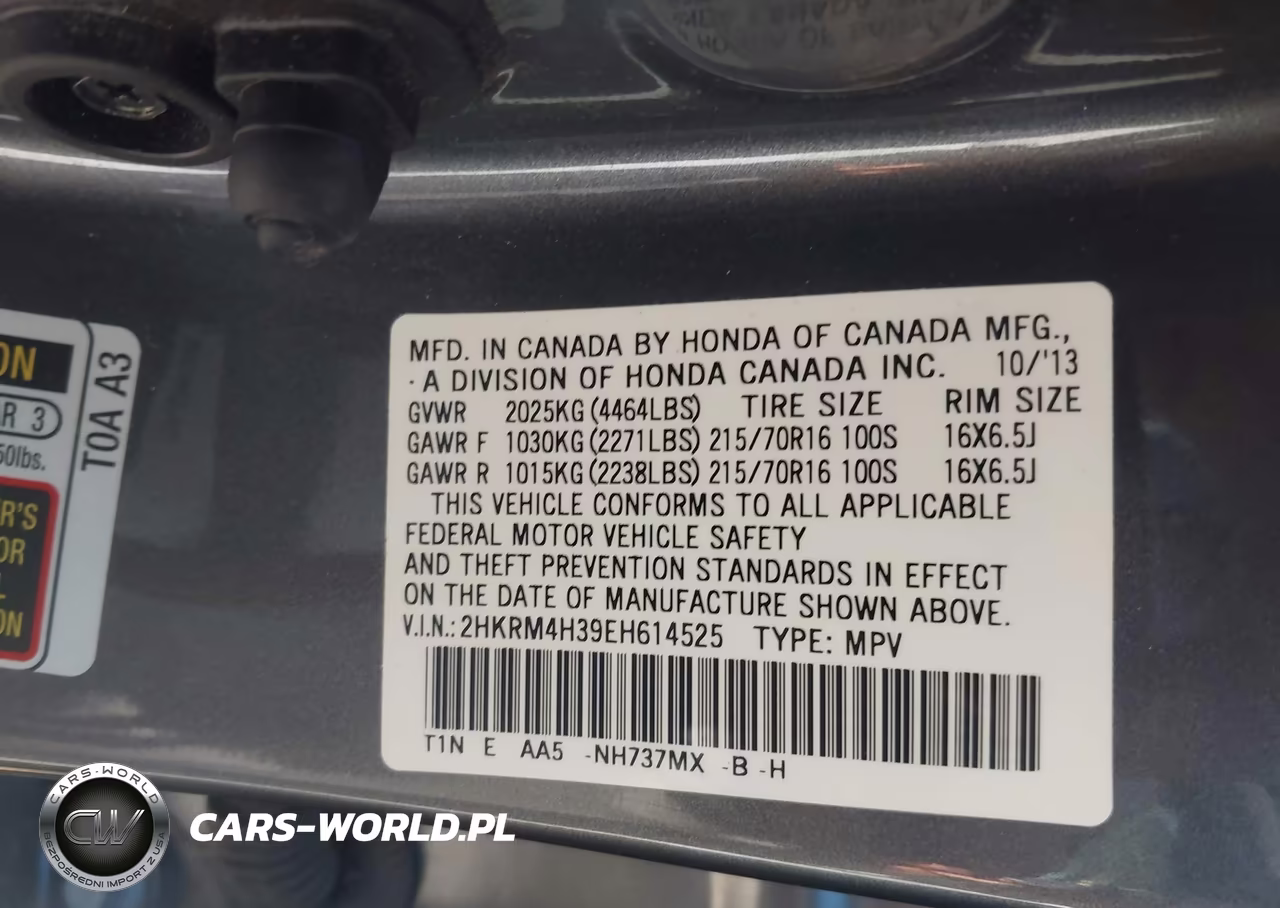 2014 Honda Cr-V Lx VIN:2HKRM4H39EH614525 - 9