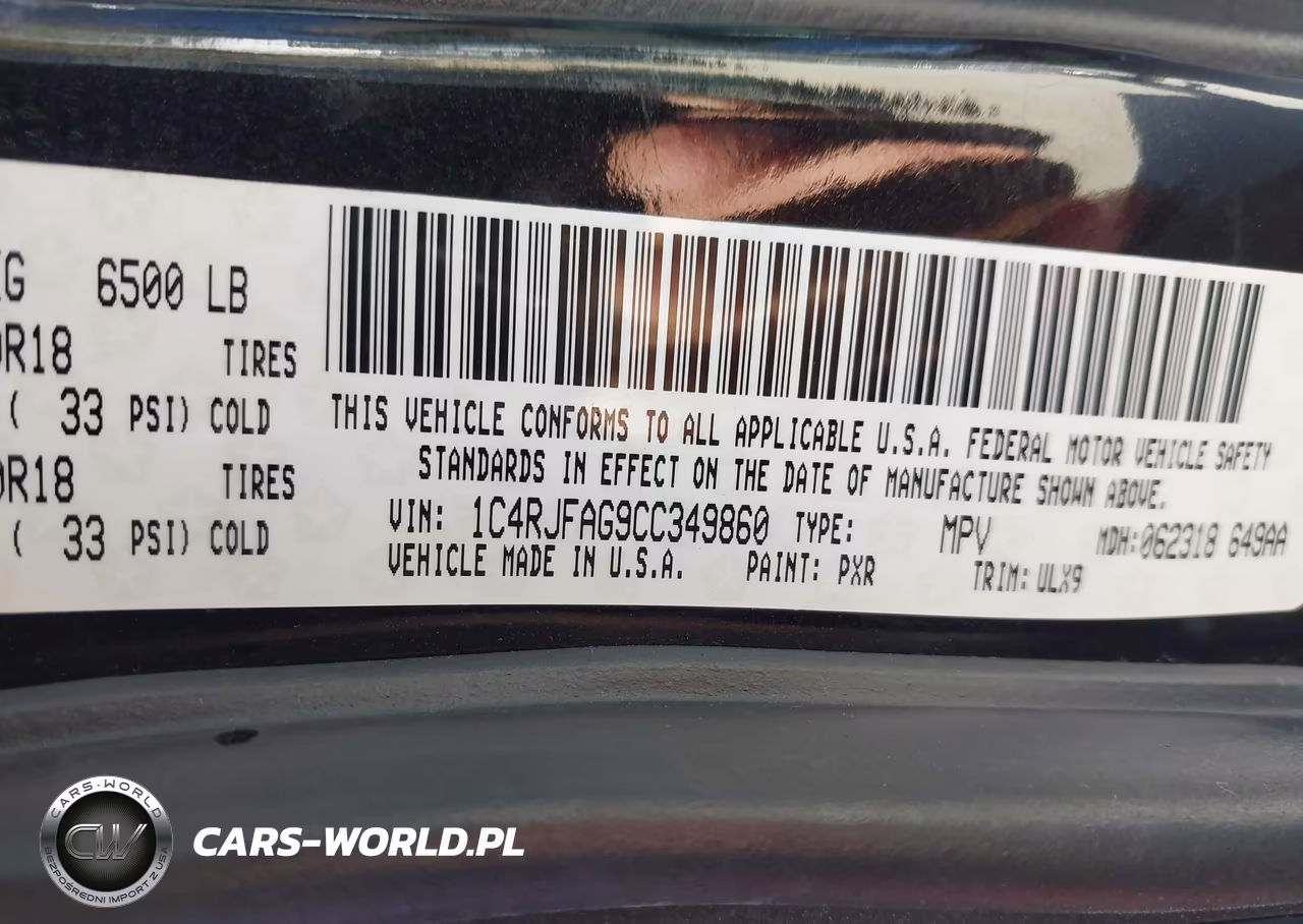 2012 Jeep Grand Cherokee Laredo VIN:1C4RJFAG9CC349860 - 9