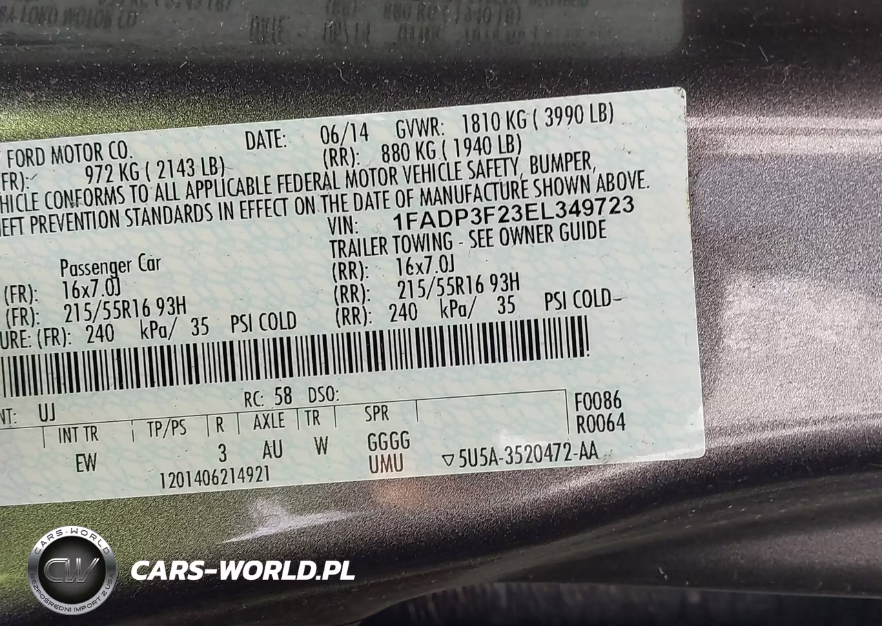 2014 Ford Focus Se VIN:1FADP3F23EL349723 - 9