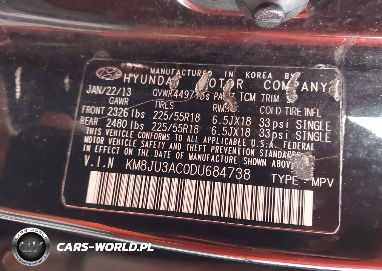 2013 Hyundai Tucson Limited VIN:KM8JU3AC0DU684738 - 9