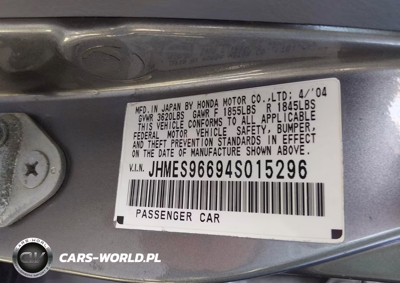 2004 Honda Civic Hybrid VIN:JHMES96694S015296 - 9
