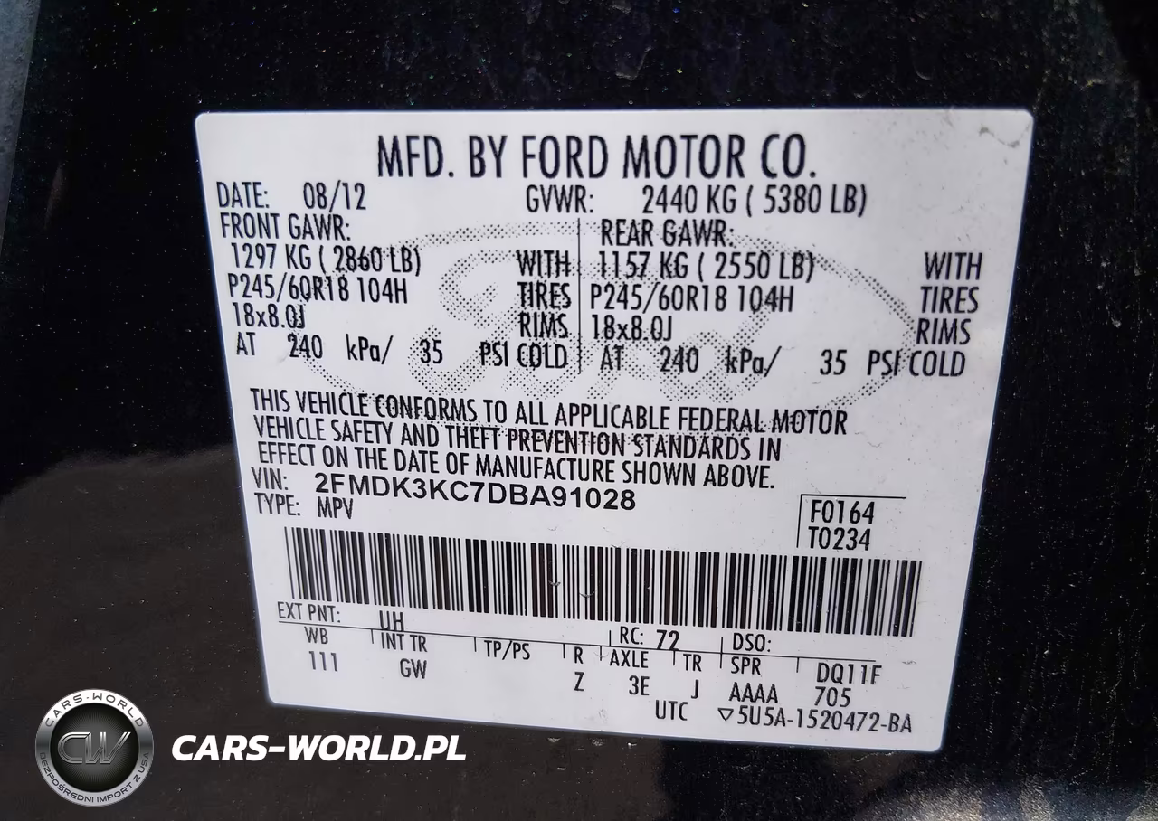 2013 Ford Edge Limited VIN:2FMDK3KC7DBA91028 - 9