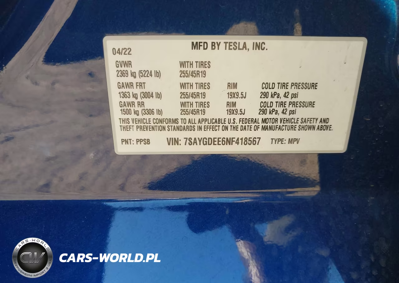 2022 Tesla Model Y Long Range Dual Motor All-Wheel Drive VIN:7SAYGDEE6NF418567 - 9