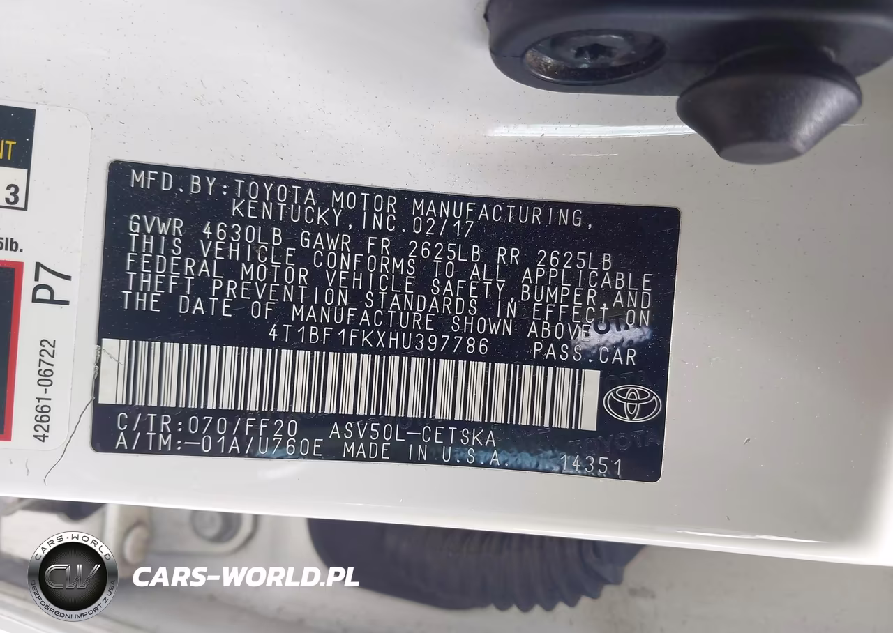 2017 Toyota Camry Se VIN:4T1BF1FKXHU397786 - 9