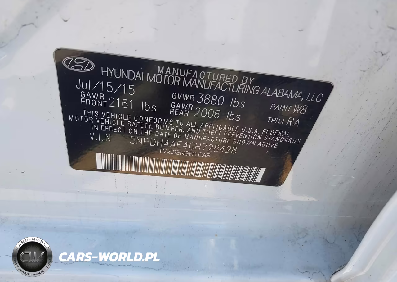 2016 Hyundai Elantra Se VIN:5NPDH4AE4GH728428 - 9