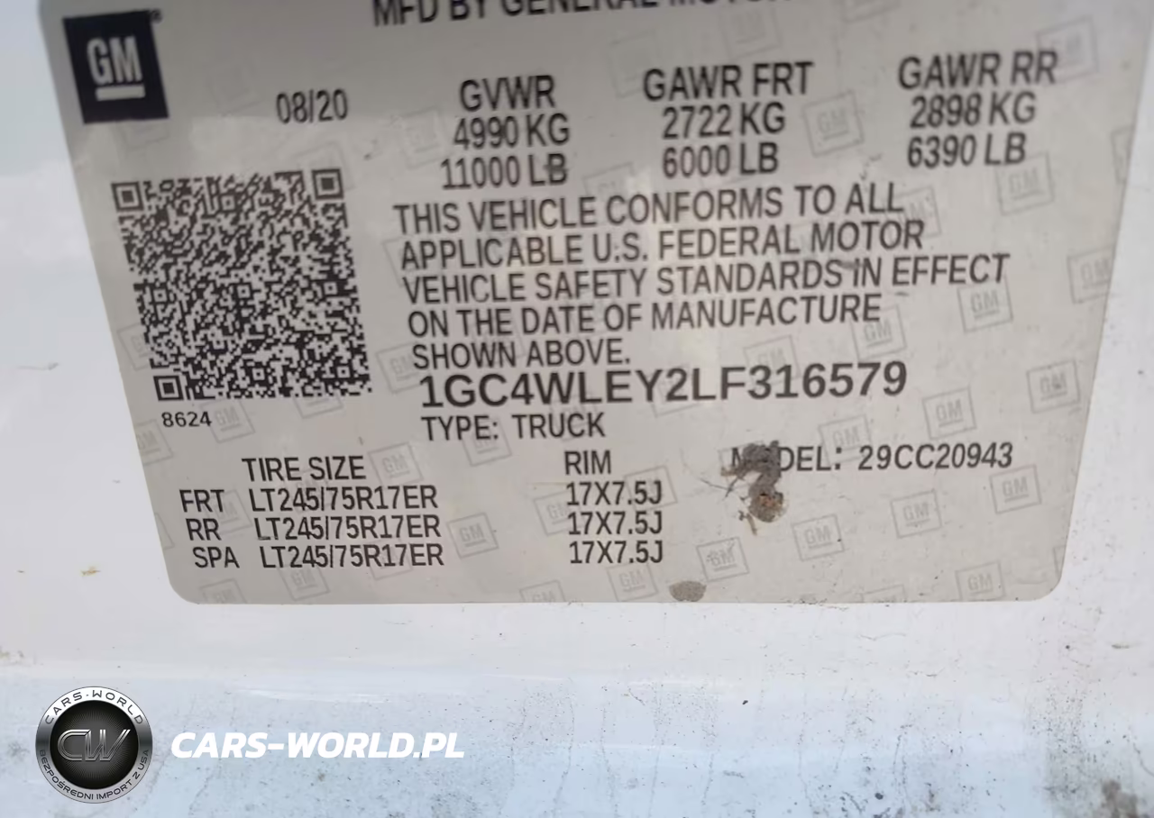 2020 Chevrolet Silverado 2500Hd 2Wd Long Bed Wt VIN:1GC4WLEY2LF316579 - 8
