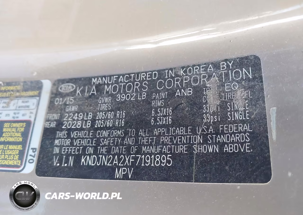 2015 Kia Soul VIN:KNDJN2A2XF7191895 - 9