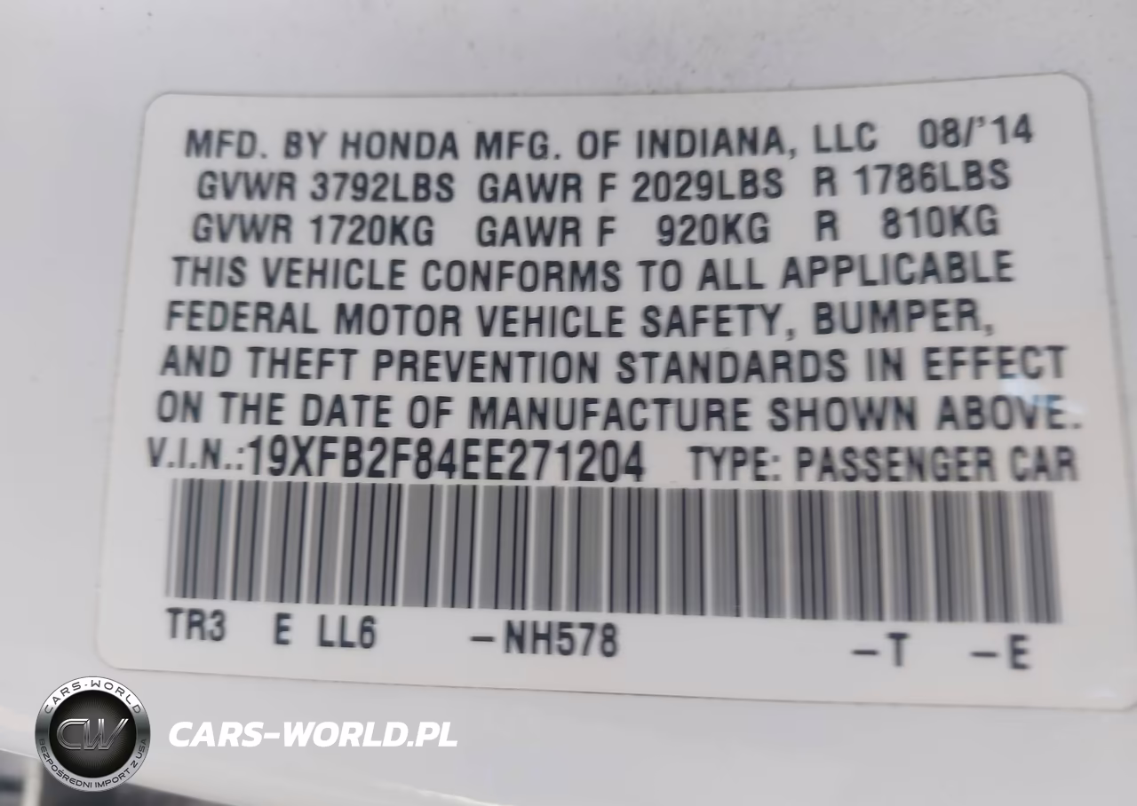 2014 Honda Civic Ex VIN:19XFB2F84EE271204 - 9