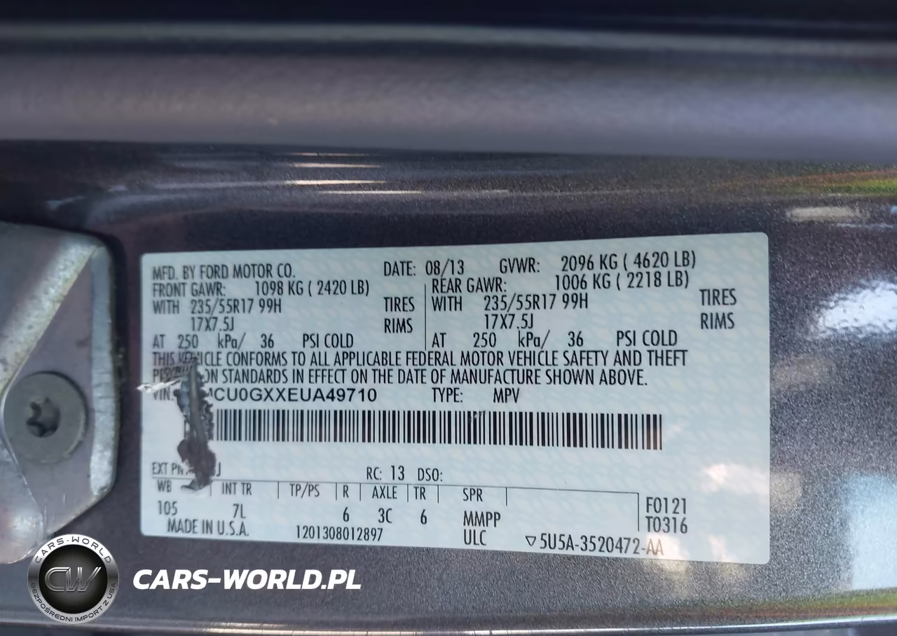 2014 Ford Escape Se VIN:1FMCU0GXXEUA49710 - 9