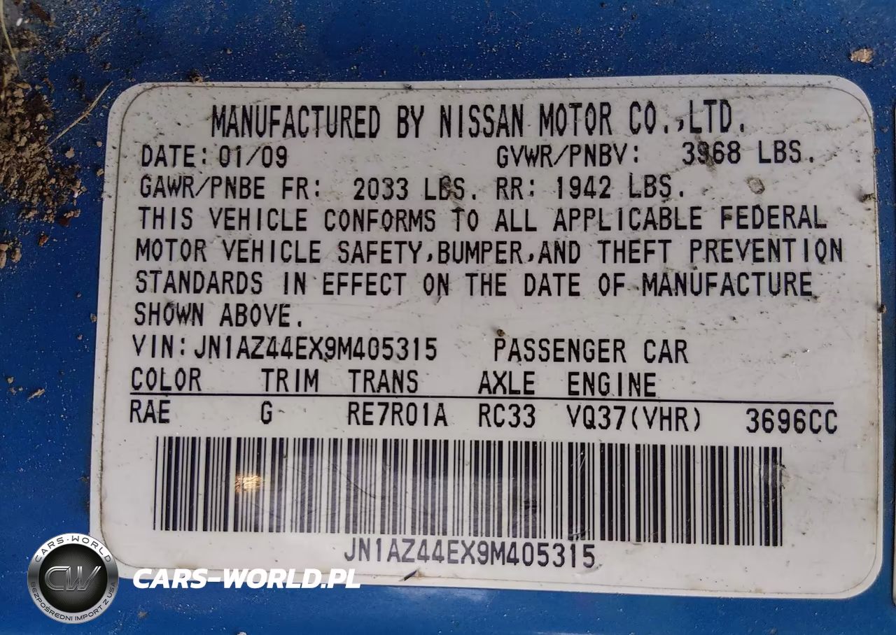 2009 Nissan 370Z Touring VIN:JN1AZ44EX9M405315 - 9