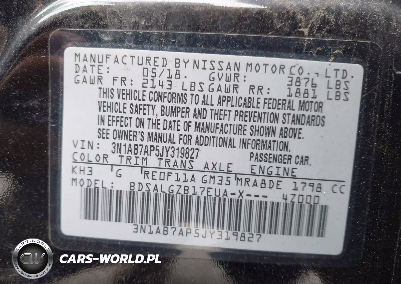 2018 Nissan Sentra Sl VIN:3N1AB7AP5JY319827 - 9
