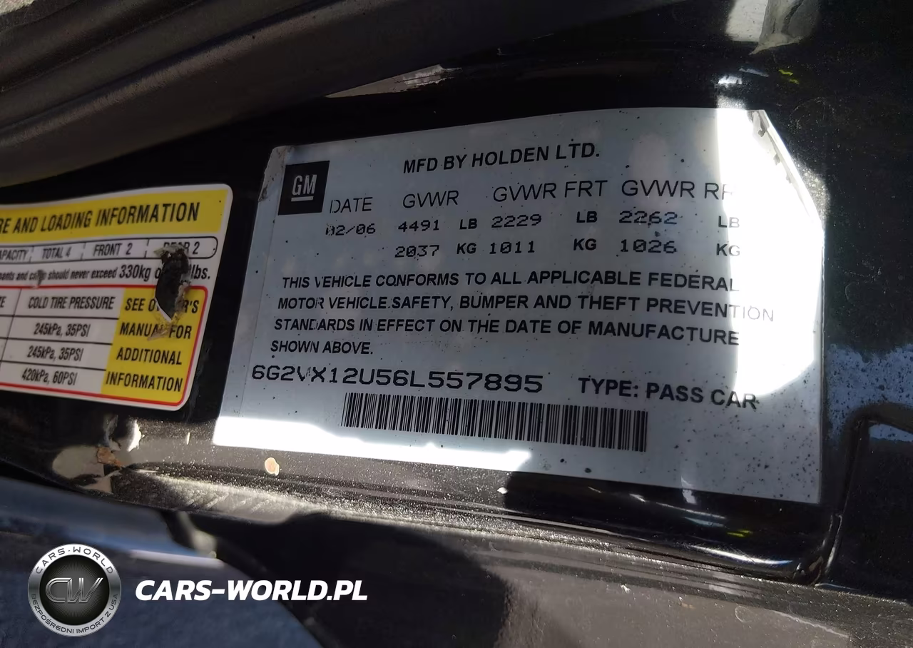 2006 Pontiac Gto VIN:6G2VX12U56L557895 - 9