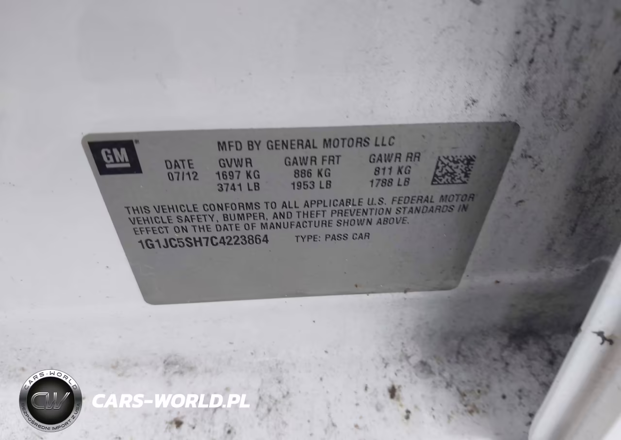 2012 Chevrolet Sonic 2Lt VIN:1G1JC5SH7C4223864 - 9