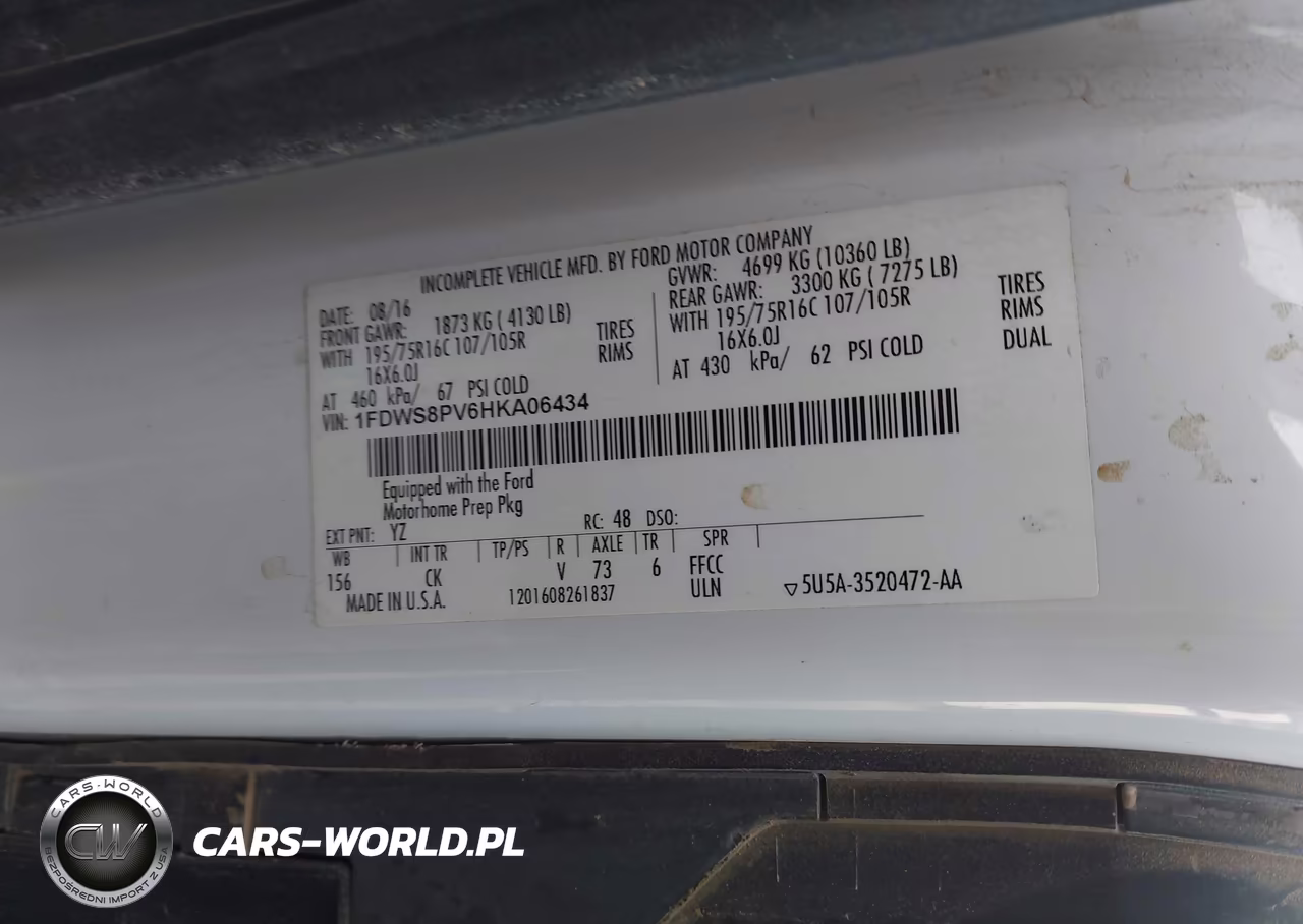 2017 Thor Motor Coach 23Tb VIN:1FDWS8PV6HKA06434 - 8