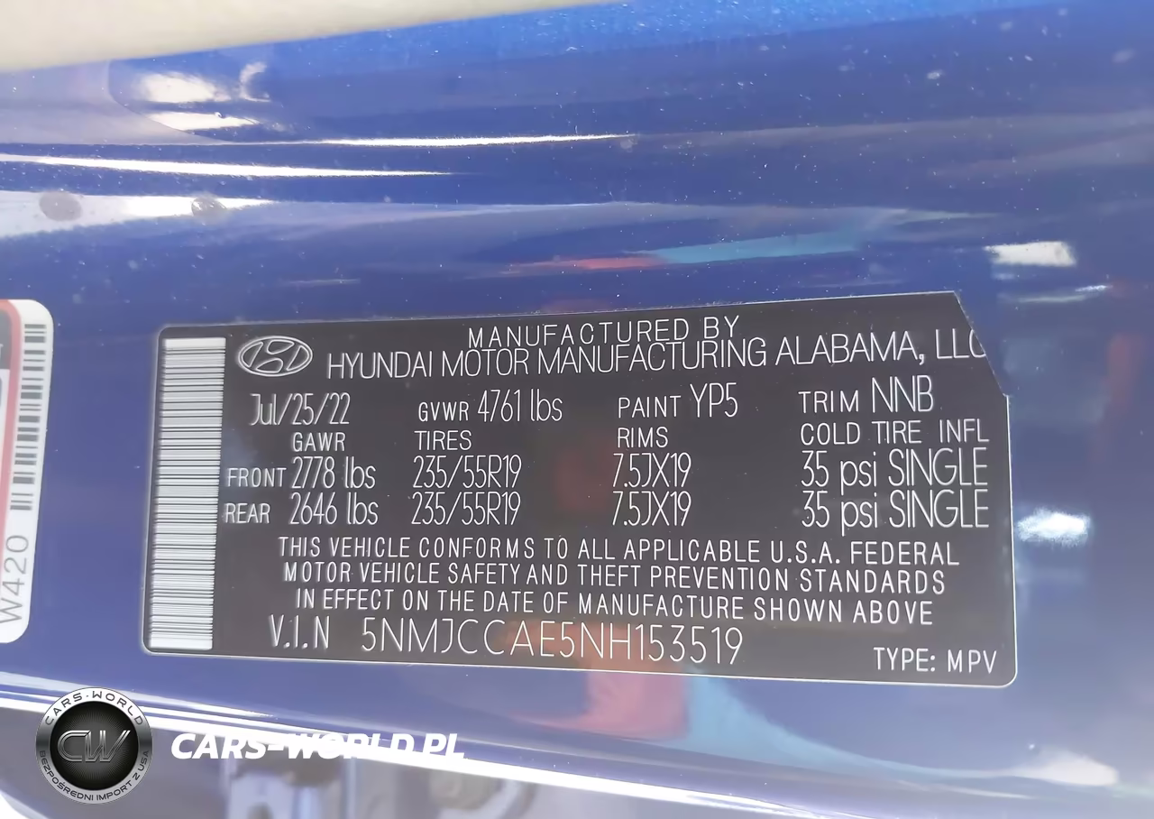 2022 Hyundai Tucson Sel VIN:5NMJCCAE5NH153519 - 9