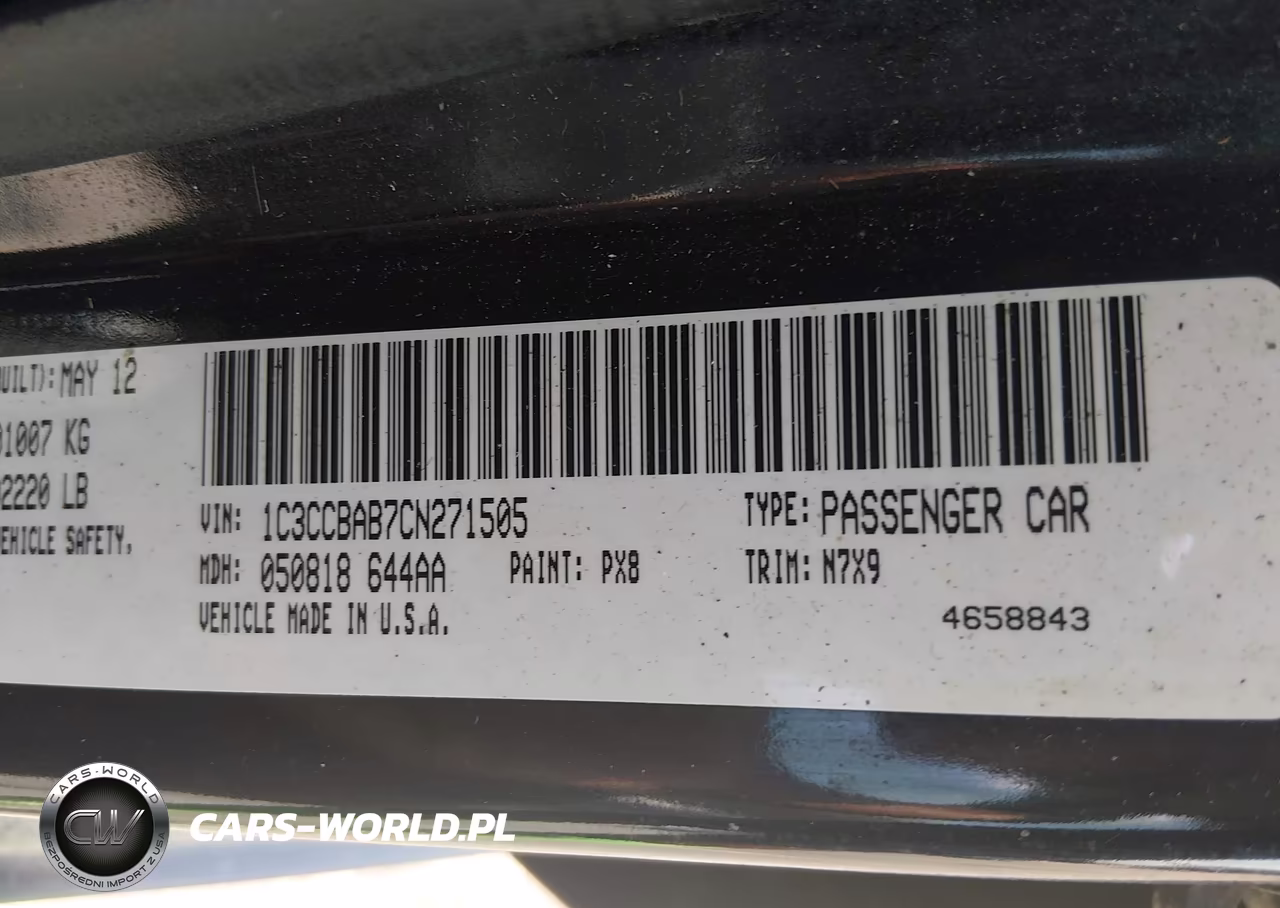2012 Chrysler 200 Lx VIN:1C3CCBAB7CN271505 - 9