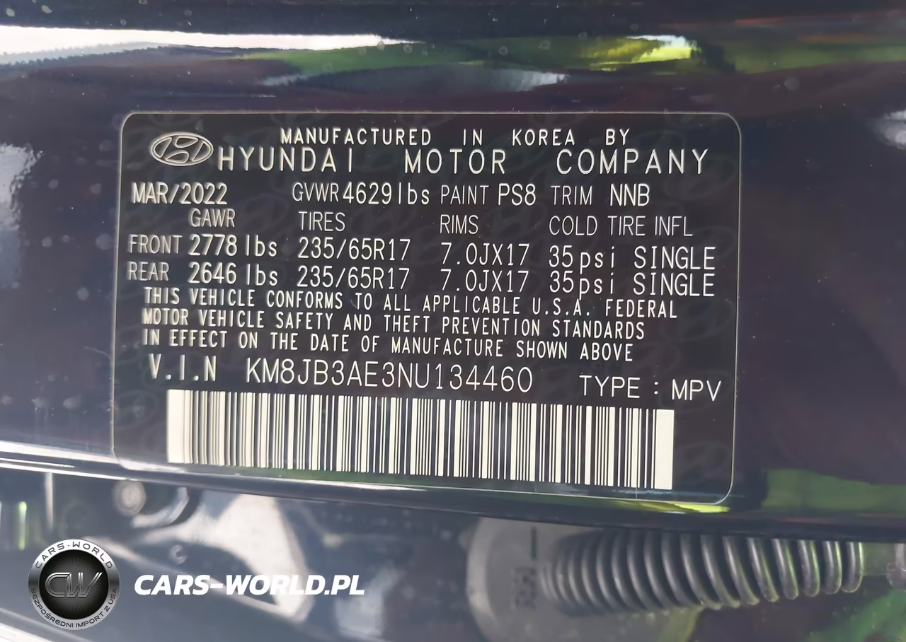 2022 Hyundai Tucson Sel VIN:KM8JB3AE3NU134460 - 9