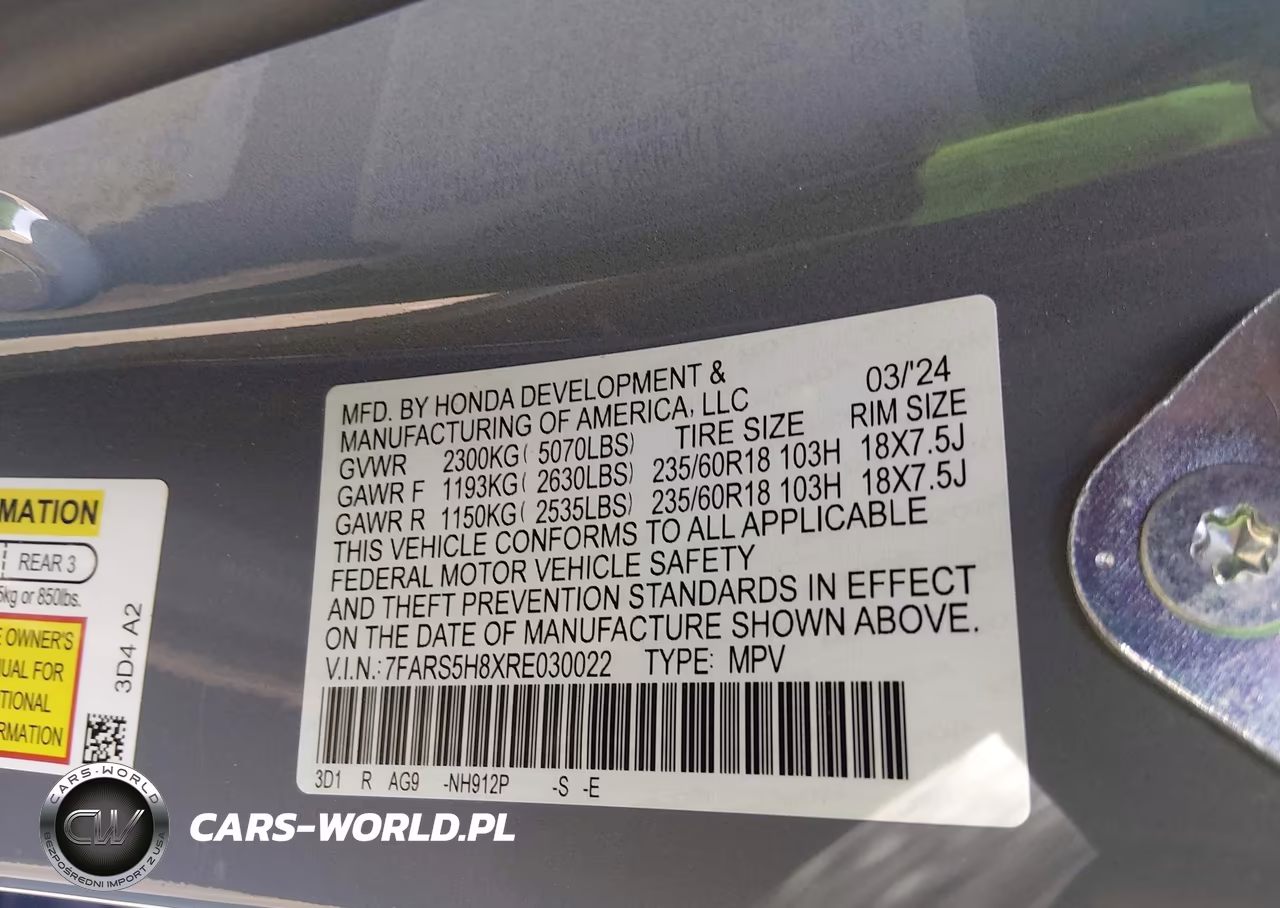 2024 Honda Cr-V Hybrid Sport-L VIN:7FARS5H8XRE030022 - 9