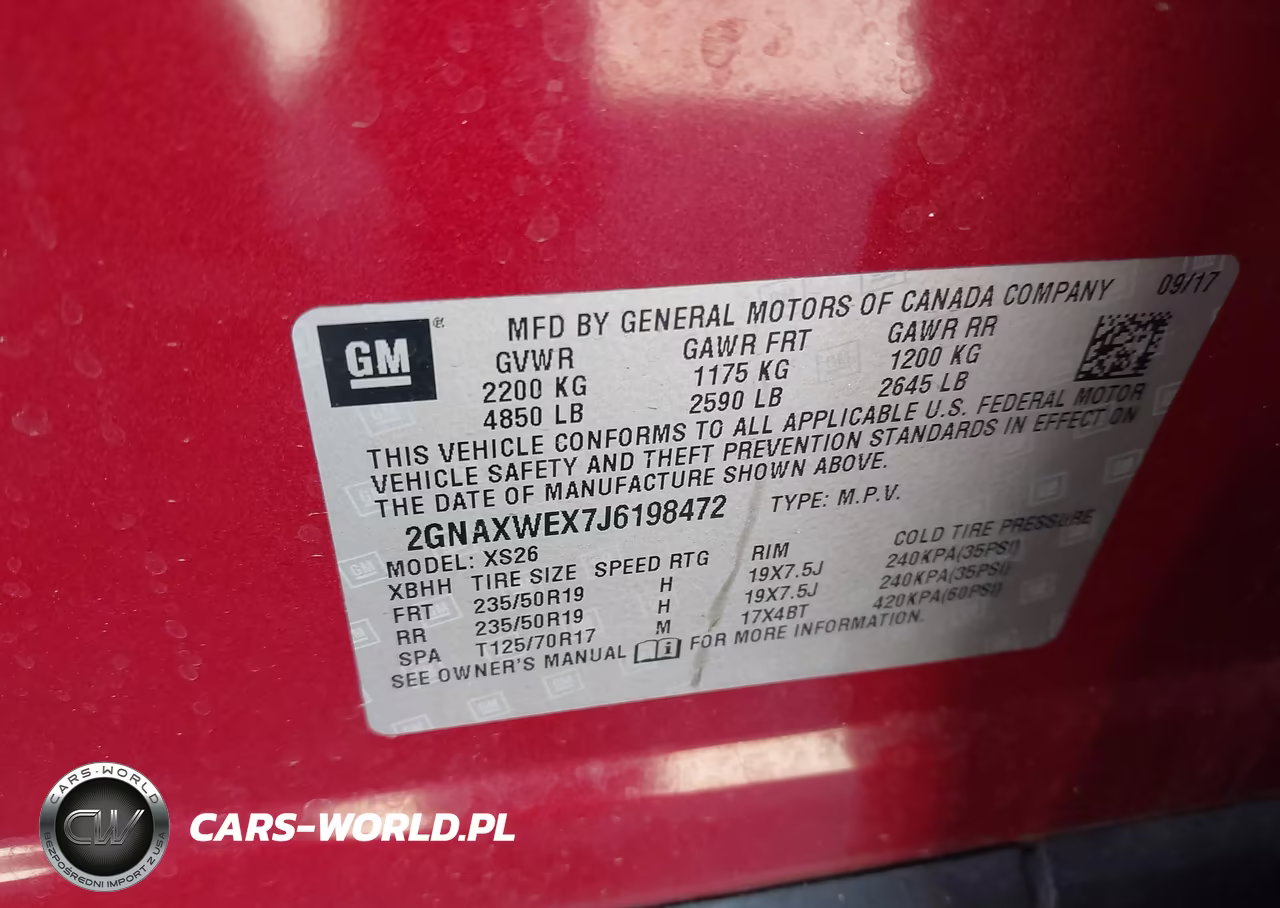 2018 Chevrolet Equinox Premier VIN:2GNAXWEX7J6198472 - 9