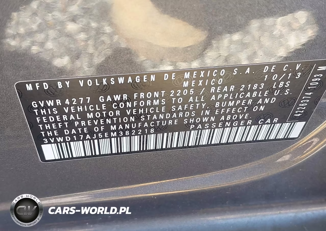 2014 Volkswagen Jetta 1.8T Se VIN:3VWD17AJ5EM382218 - 9